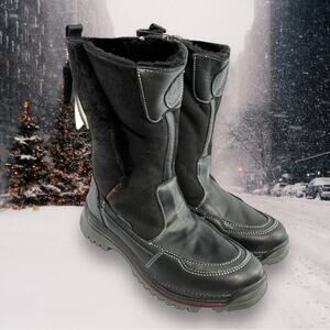 SANTANA CANADA Snow Boots Black Shearing Leather Low Temperature 11 NEW IN BOX